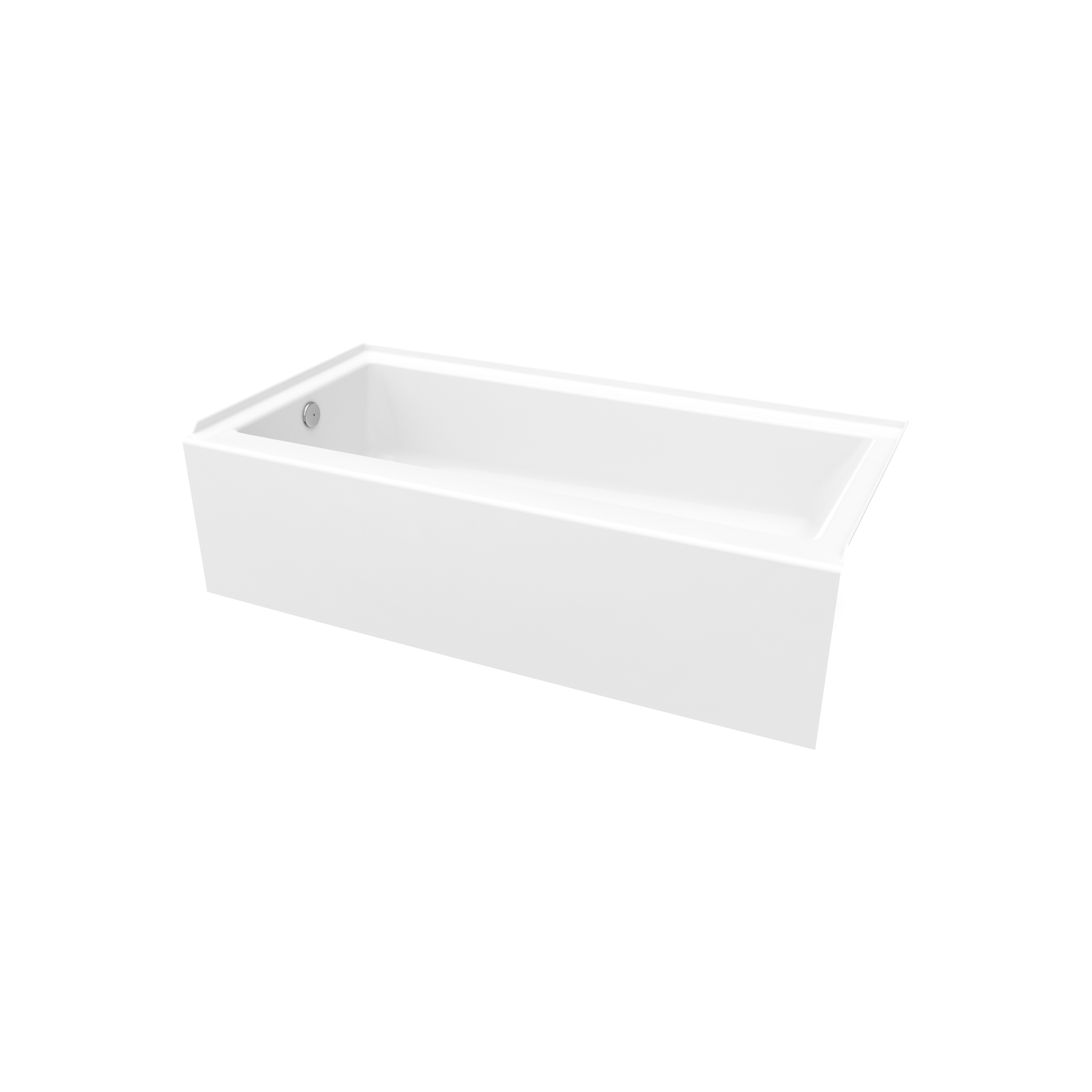 Rubix Access 6030 Acrylic Alcove Left-Hand Drain Bathtub in White